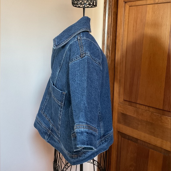 Habitual Boxy Crop Denim Shirt, Small, NEW - Picture 4 of 6